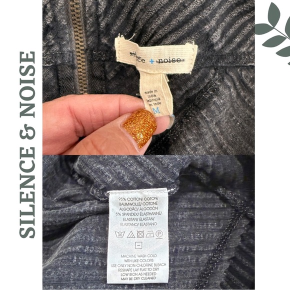 🛍️3/$40 Silence + Noise Urban Outfitters Grey Black Knit Miniskirt Skirt - Picture 5 of 6